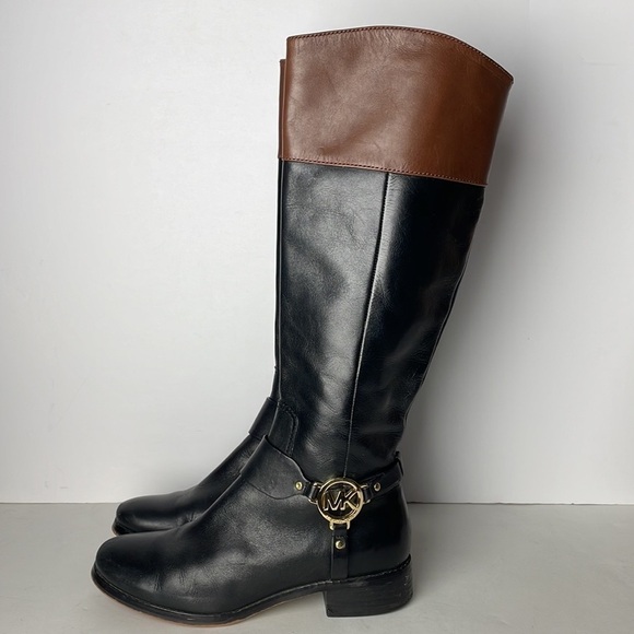 Michael Kors Fulton Tall Harness Riding Boots 7 - Picture 4 of 13